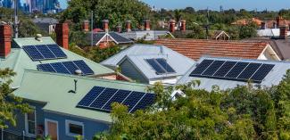 Houses with solar panels