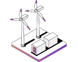 Wind farm with battery storage system